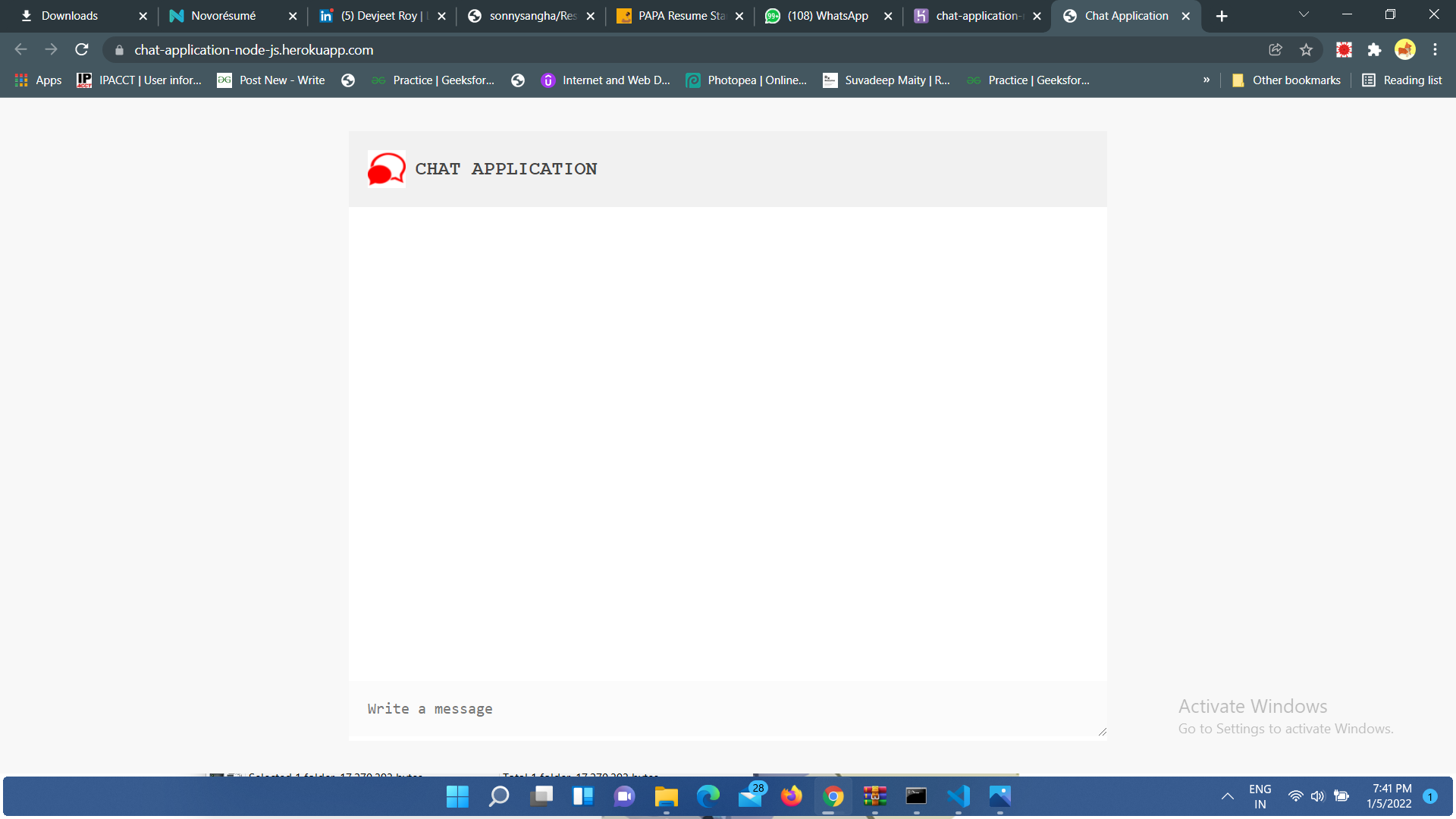 Realtime Chat Application